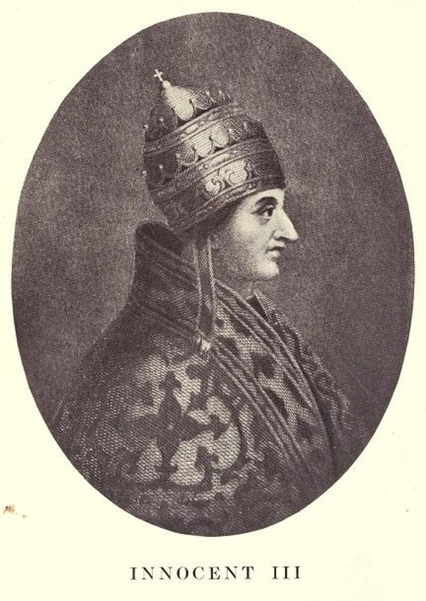 Pope Innocent III, who approved the Order's Rule in 1198